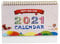 QiFei 2021 neues Büro Desktop Dekoration Schreibtisch Kalender Zeitplan Plan Kalenderbuch Kalendarium