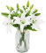 HAOSHICS 6 fiori artificiali di giglio, bouquet di giglio finti, in lattice, fiori veri al tatto, per casa, ufficio, matrimoni, feste, vasi, centrotavola, decorazione (bianco)
