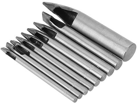 Perforadora De Cuero Con Forma Ovalada, Perforadora De 2 Mm Con Forma Ovalada, Herramientas Cuero Nueve Tamaños Diferentes, Simple Y Fácil De Operar 9 Piezas Para Bolsos Zapatos
