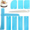 Juego de raspadores para Tartas, (9 Piezas) Peine para Decorar Tartas, utensilio de Cocina (Azul)