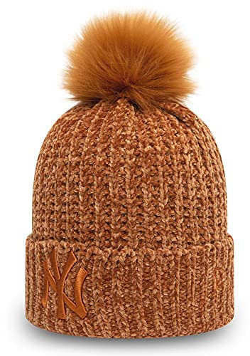 New Era Damen Wintermütze Bommel Beanie - NY Yankees Camel