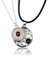 QIAMNI 100 Languages Magnet Necklace Projection Stone Sun Moon Couple Necklace Magnet (Rose gold)
