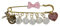 Baby Stecknadel mit Namen Anstecknadel Brosche personalisierte Baby Geschenk Mädchen Junge Glücksbringer Kinderwagen PIN (Rosa Allah Hez Rosa)