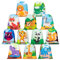 Mocoosy 12pcs Tier Partytaschen Kordelzug Rucksäcke, Wiederverwendbar Tier Kordelzugtaschen für Kinder Party Geschenktüten, Dschungel Goodie Taschen für Jungen Mädchen Tier Thema Geburtstag Party