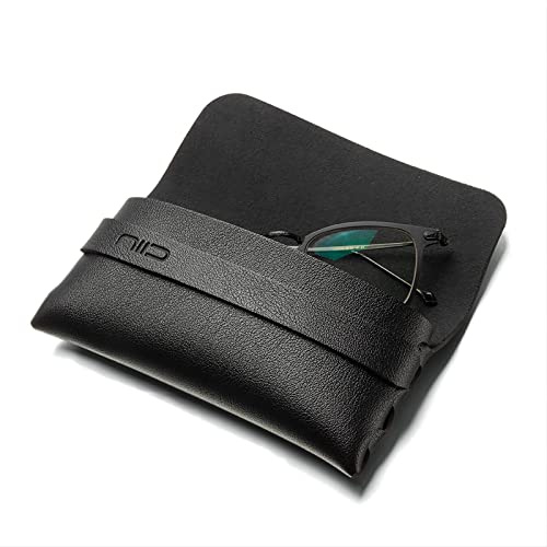 NIID Brillenetui Damen Herren Weich Leder Brillen Etuis Sonnenbrille Lesebrille Tragbare Sonnenbrillen Etui Tasche Hülle Schutz Brille Lesebrille Tagesbrille Lesebrillenetui