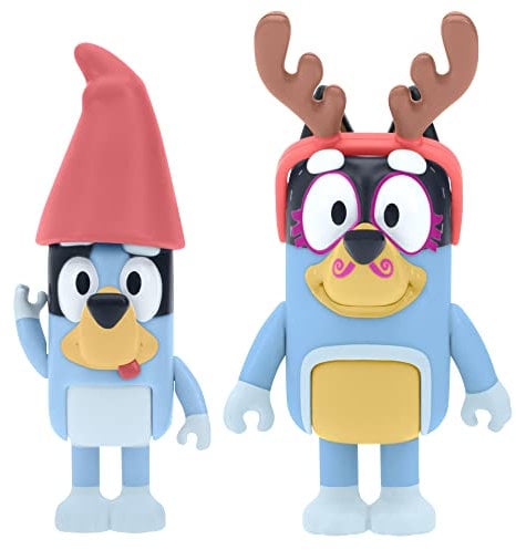 Bluey YYST Figures, Bluey and Bandit (Dad) Toy Figures with Accessories, Pack of 2, 6.35 cm