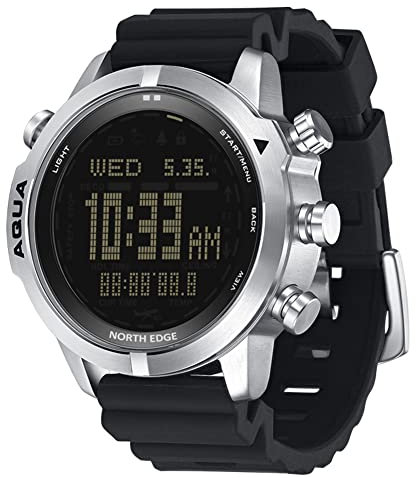 TPWEWRX Dive Computer Watch 100M Waterproof Outdoor Sports Digital Watches for Men Scuba Diving Wristwatch with Compass Height Air Pressure Water Temperature Measure Dive Log (Black)