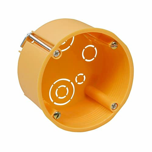 Hohlwanddose - Gerätedose Schalterdose - Dosentiefe 45 mm - Ø 68 x 45 mm - inkl. Geräteschrauben - Orange - 1 Stück