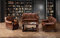 All4All Sofagarnitur Prato 3+2+1 Wohnzimmerset Polstergarnitur 3-sitzer 2-sitzer Sessel Elegant mit Holzdekor 11 (3+1+1)