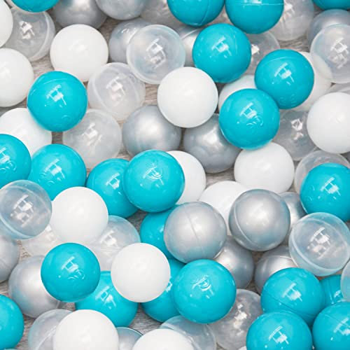 Littletom 200 Bälle für Bällebad Baby - Bunte Plastik Bälle Kinder Spielbälle - Babyball zum Greifen - Plastikbälle für Bällchenbad Hüpfburg Bällepool - Spielzeug Set für Trampolin Spielzelt Laufstall