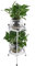 Qcwwy Marco para Plantas, Estante de Exhibición para Decoración del Hogar, Accesorios de Jardín, Soporte de Metal para Plantas de 2 Niveles, Soporte para Macetas (Blanco)