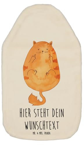 Mr. & Mrs. Panda Personalisierte Wärmflasche Katze Frühaufsteher - Personalisierte Geschenke, Tiger, Personalisierter Wärmflaschenbezug, Körnerkissen