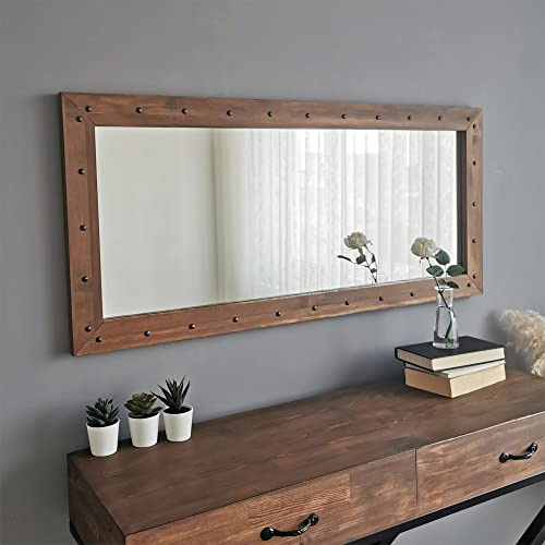 WellHome Spiegel RHIN 110x50x3 cm - Nussbaum