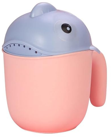 Katutude Bicchiere per lavaggio dei capelli, per neonati e bambini, cartone animato, shampoo, boccale per doccia, vasca da bagno, cascata, giocattolo, protezione per gli occhi
