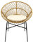 Kare Design Stuhl Bali, Gartenstuhl, Sitzkissen, Sitzhöhe 44cm