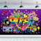 Zurück in die 90er Jahre Banner für 90er Jahre Party Dekoration,90er Retro Innen Haus Dekoration, 1990er Jahre Geburtstagsparty Foto Hintergrund Dekoration, Bunte 90er Party Wand Poster Deko,185x110cm