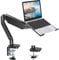 MOUNT PRO Laptop Arm Mount for Desk, 2 in 1 Function Monitor Laptop Stand, Fits Max 17 Notebook and 32 Computer Screen, Aluminum Single Monitor Holder with Adjustable Tray, Holds up to 19.8lbs