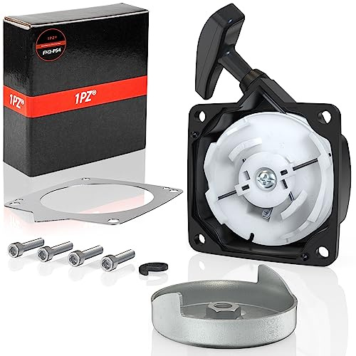 1PZ FH2-PS4 Démarreur à tirer pour 33cc 43cc 52cc mini pocket dirt bike scooter 2 temps Lanceur Recoil remplacement pour Harbor Freight 2HP Predator Earth Auger 63022 débroussailleuse tondeuse