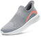 STQ Basket Femme Chaussures de Marche Mode et Sport Femmes Respirant Lacet Confortable Enfiler Legere Running Tennis Gym Jogging Slip on Basquette Fitness Travail Outdoor Sneakers Rose Pâle EU 40