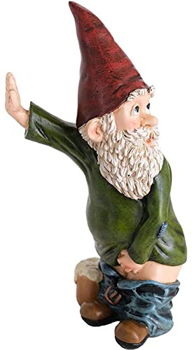 Tanxier Gartenzwerg Ornament,Lustiger pinkelnder Gnom Frecher Gartenzwerg für Rasenschmuck,Innen-oder Außendekorationen-15cm