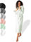 SIEGENTHAL® Damen Bademantel Frottee Velour 100% Baumwolle mit Kapuze Flauschig - Mint L - XL