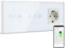 BSEED Doppel WLAN Rolladenschalter mit 16Amp Normale Steckdose, Smart Alexa Jalousien Schalter Kompatibel mit Alexa/Google Home, Smart Home Rolladensteuerung Weiß(Nullleiter erforderlich)
