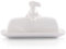 Arthur Court White Stoneware Setting Bunny Butter Dish, Accommodates All Butter Sizes, Durable and Easy to Clean, Adds Whimsy and Elegance to Table Settings - Spring Easter Lidded Butter Dish