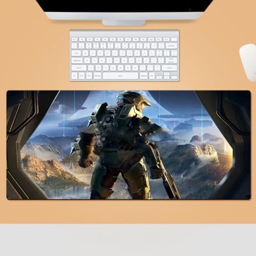 HALO Gaming Extended XXL Mousepad,Smooth Surface Mouse Mat with Stitched Edges,Non-Slip Rubber Base Office Computer Laptop Keyboard Mouse Pad (h2)