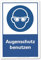 BUEWA Augenschutz Schild 20x30 cm, Blau, Einheitsgröße, Wandmontage, Warnung, Schild, simplistisch