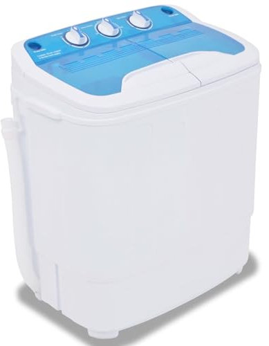 Homgoday Arredamento Mini-Waschmaschine mit doppelter Wanne, 5,6 kg