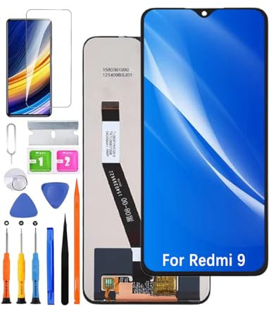 HLYGZX Pantalla de repuesto para Xiaomi Redmi 9 LCD Pantalla, M2004J19G M2004J19C Pantalla LCD Touch Digitizer Assembly Kit de piezas de reparación