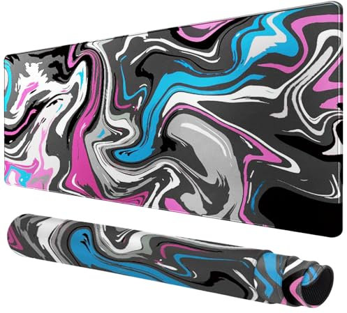 Rcege Großer Mauspad für Schreibtisch - 600x300mm Gaming-Mauspad mit genähten Kanten, Nicht rutschender Unterlage, Schreibtischmatte für Tastatur und Maus