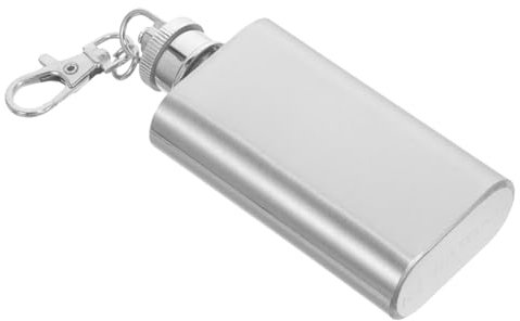Cabilock 3 Uds 2 Jarra Con Tapa Plana Con Llavero Petaca De Acero Inoxidable Petaca Con Llavero Botella De Whisky Frasco De Bolsillo