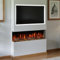 Evolution Fires Spectrum Slimline Series 44 inch Media Wall Fireplace, 3 Sided Panoramic Electric Fire, Wall Mounted, Touchscreen Controls & Remote Control, Crystal & Log Set (UK Mainland Only)