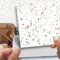 Fliesenaufkleber 10x10cm Weiß Orange Terrazzo Fliesenaufkleber Bad Wasserdicht Klebefliesen Dekorieren Fliesenaufkleber Küche Ölfest Küchenrückwand Selbstklebend (25 Stück)