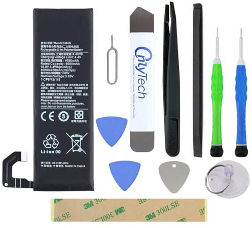OnlyTech - Premium Lithium Ion Replacement Battery Repair Kit BM4N for Xiaomi Mi 10 5G / Mi 10S - 4780mAh Mobile Phone Battery - Same Quality with 10 Tools and Adhesive