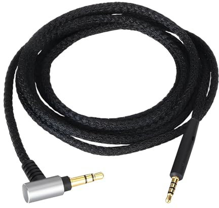 Earmax 3.5mm to 2.5mm Nylon Audio Cable 6.5ft Compatible with Sennheiser PCX450, PCX480, PCX550, JBL E45, E50, E55BT, E30, E55, S700, and Meizu HD60, Creative LIVE2