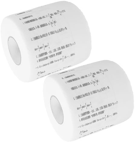 Ipetboom 2Rouleaux Papier Toilette Imprimé Mathématique Rouleau pour Toilette avec Motifs Une Touche Humour à Vos Invités Confort pour Peau Usage Quotidien et Voyage