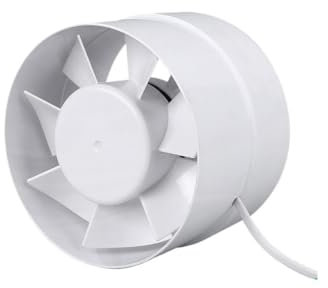 4/6 Inch Inline Duct Fan Air Ventilator Metal Pipe Ventilation Exhaust Extractor Bathroom Toilet Wall Fans(6inch)
