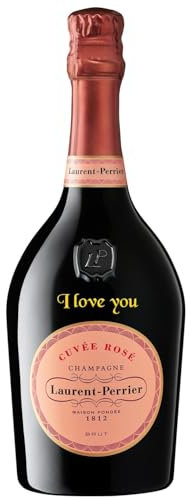 Laurent-Perrier Rose Champagne 75cl - I Love You Engraved - Champagne Gifts, Champagne Gifts For Her, Him, Valentines Day Champagne Deals