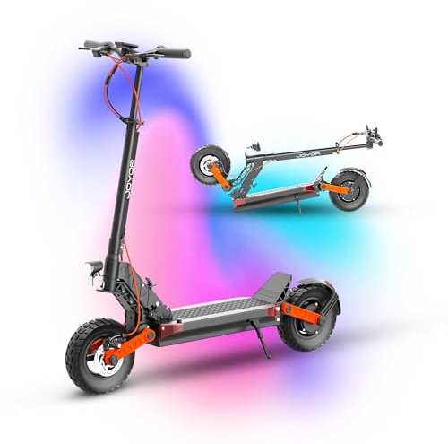 JOYOR Patinete Eléctrico para Adultos Profesional S5-Z, Batería de 48V 13Ah, Motor de 600W, Autonomía de 45 km, Neumáticos Todo Terreno, Doble Suspensión, Luces de Giro
