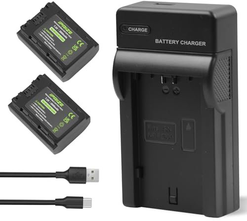 iPrize Batterie NP-FZ100 2600mAh et Chargeur pour Sony A7S III, A7R III, A7 III, A7C, A6600, A6700, FX3, FX30, ZV-E1, Alpha 9, A9, 9R, A9R, 9S, A9S