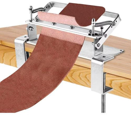 Máquina Peladora Cuero, Máquina Peladora Cuero Manual Acero Inoxidable Herramienta Peladora Cuero 18cm Manual Precisa Cortadora Cuero Espesor Ajustable Máquina Cortadora Cuero con 5 Cuchillas
