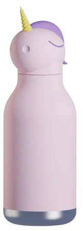 Asobu Bestie Unicorn Insulated Stainless Steel Water Bottle with Straw, 460ml