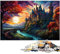 Puzzle 1000 Teile für Erwachsene von Die farbenfrohe Psychedelia von Carcassonne Schlosspuzzle für Erwachsene Holzpuzzle Lernspiel 1000 Teile (75 x 50 cm)