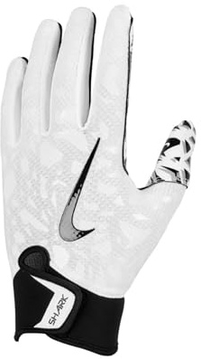 NIKE Shark 2.0 FG Guantes de fútbol americano para niño White/White/Black S