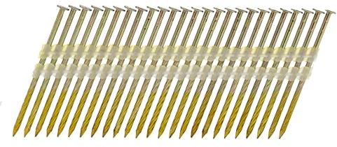 UnitSteel 21° Rundkopf Streifennägel - 3,1X75mm, 3.000 stück, Nägel für Druckluft-Nagler, Schraube/verzinkt, für fast alle Marken von Tackern