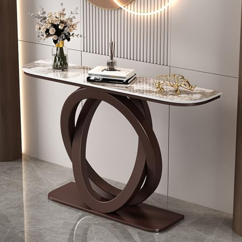 Table d'entrée en marbre, table console et canapé modernes, table d'appoint étroite, longues tables style campagnard, tables d'appoint contemporaines pour salon, entrée, couloir, derrière canapé