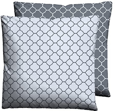 biberna 0636045 Mix & Match Kopfkissenbezug Mako-Baumwoll-Satin 1x 40x40 cm, blau