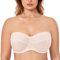 DELIMIRA Femme Soutien Gorge sans Bretelles Grande Taille avec Armature Bandeau Non Rembourré Antiglisse Rose Blanc 95F